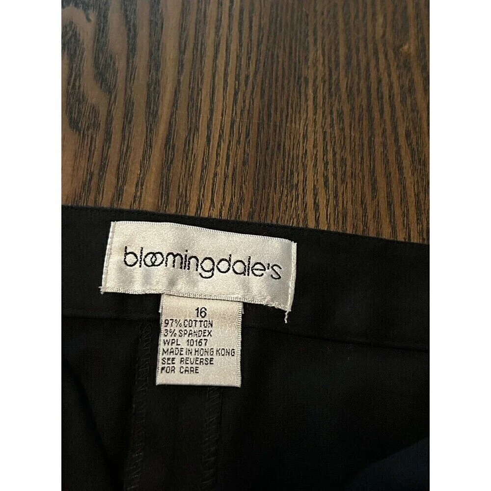 Vintage Bloomingdales‎ Skirt Pencil Straight Black Women’s Sz 16 Classic Career